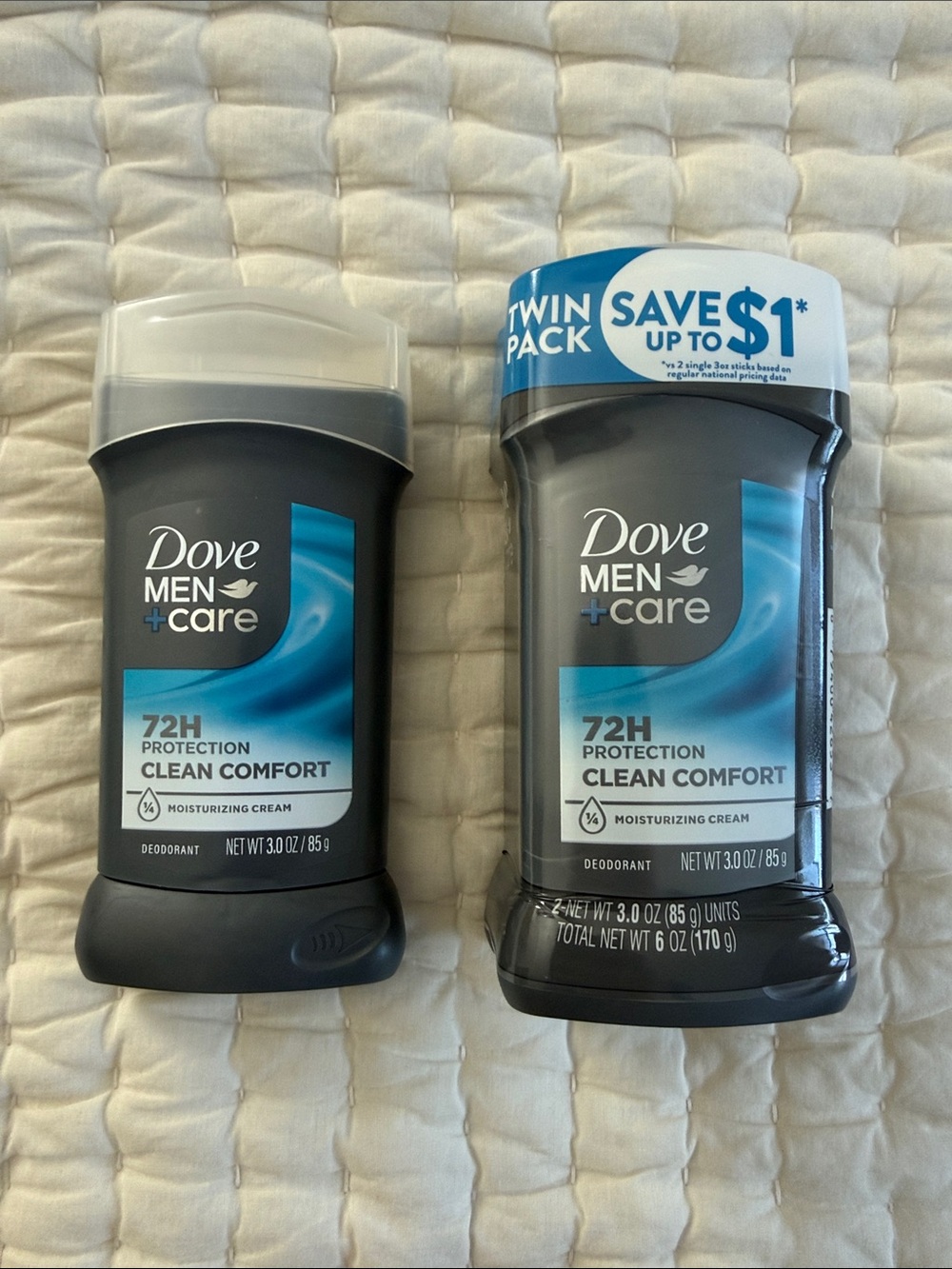 Dove Men+Care 72H Protection Clean Comfort Deodorant Sticks (Set of 3 new)